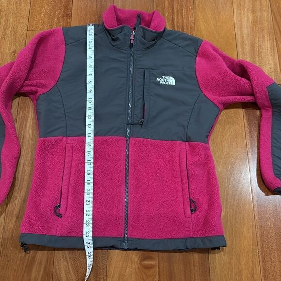 North Face Denali Sweater Fleece Jacket Zip Up Women's Grey Magenta size M - Picture 8 of 8